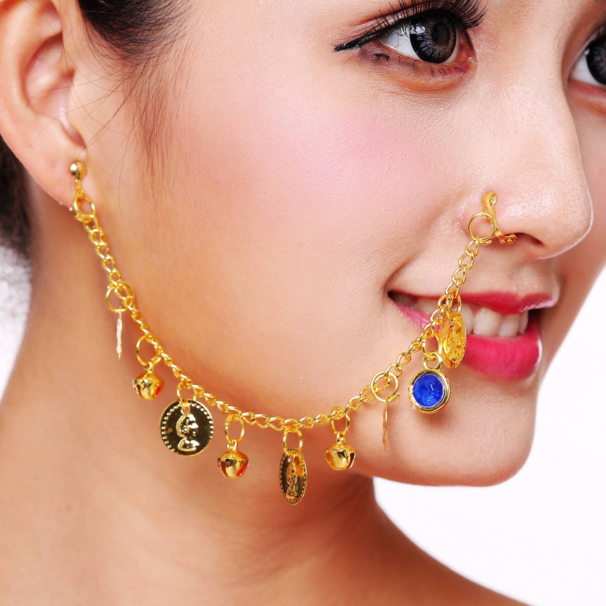 Sapphire nose chain